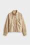 Transparent Jacket Shirt with Large Pockets and Standing Collar Per9753