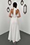 White Lace Detailed Tie-Up Dress - 5