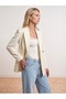 60814 Gold Buttoned Blazer-Ecru