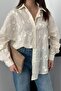 Ecru Embroidered Shirt - 4