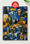 Van Gogh Puzzle-Themed A5 Metal Spiral Unlined Cardboard Cover Puzzle-Themed Notebook - 2