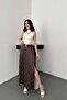 Brown Plaid Skirt - 2