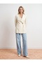 60814 Gold Buttoned Blazer-Ecru - 5