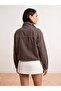 65391 100% Cotton Oversize Denim Jacket-Brown - 3