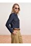 60809 Short Jacket with Pocket Detail - Navy Blue - 4