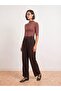72756 100% Lyocell Draped Trousers-Brown - 4