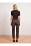 72792 Belted Pencil Pants-Brown - 2
