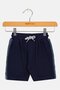 Kids Boy Graphic Print Basic Shorts, Navy - 2