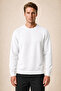 Lines Regular Fit Winter Sweatshirt White - 3