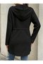 Women's Long Sleeve Hooded Cap with Pocket Detail, Three Thread Seasonal Cap - 3