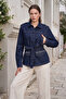 Stone Detailed Printed Denim Jacket - 6