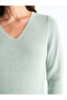 V-Neck Plain Long Sleeve Maternity Knitwear Sweater - 4