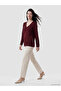 Esvab • Modern & Distinctive V Placket Shiny Textured Women's Knitwear Sweater - 2
