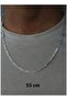 Figaro Model Men's Stainless Steel Chain Necklace Thin 4mm Eck55K - 2