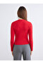 Crew Neck Self-Patterned Women's Knitwear Sweater - 8