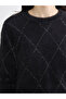Diamond Patterned Women's Knit Sweater - 3