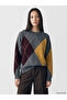 Diamond Patterned Oversize Women's Knitwear Sweater