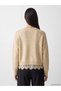 Crew Neck Lace Detailed Women's Knitwear Sweater - 4