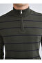 Quality Pieces from Çelebi Store Men's Striped Collar Sweater with High Collar - 3