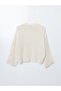 Crew Neck Openwork Oversized Women's Knitwear Sweater - 6
