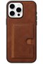 iPhone 14 Pro Max Compatible - Airjacket Wallet Cover (Holds 3 Cards) with Stand, Protective and Durable Leather Case