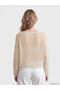 Boat Neck Openwork Women's Knitwear Sweater - 4