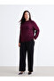 Crew Neck Self-Patterned Women's Knitwear Sweater - 6