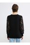 Crew Neck Lace Detailed Women's Knitwear Sweater - 5