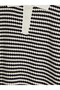 Plus Size Polo Collar Striped Women's Knitwear Sweater - 4