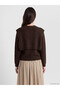 Crew Neck Women's Knitwear Sweater with Tie Detail - 4