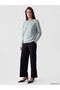 Crew Neck Diamond Patterned Women's Knit Sweater - 2