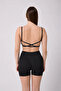 Women's High Waist Gathering Seamless Mini Shorts Leggings with Gathering Back - 4