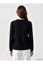 Crew Neck Diamond Patterned Women's Sweater - 4