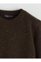Crew Neck Sequin Embroidered Women's Knitwear Sweater - 6