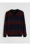 V-Neck Striped Men's Knitwear Sweater - 5