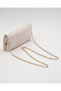 Women's Chain Strap Clutch Bag with Charm Detail - 2