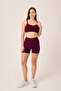 Women's High Waist Gathering Seamless Mini Shorts Leggings with Gathering Back - 2