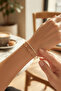 Pink Star Model Silver Color Zircon Stone Brass Bracelet - - 2
