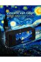 Vincent Van Gogh Starry Night Printed Black Pen Holder 19X7X5 cm Large Capacity Durable School and Office Supplies