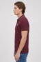 Men Regular Fit Brand Logo Short Sleeve Polo Shirt, Burgundy - 3
