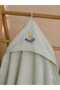 100% Cotton Embroidered Swaddle Baby Bath Towel with Hood - 6