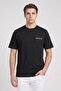 Men Crew Neck Short Sleeve Graphic Print T-Shirt, Black