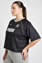 Women Relaxed Fit Short Sleeve Training Jersey, Black - 5
