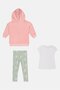 Toddlers Girl 3Pcs Sweatshirt, Top And Leggings Set, Multicolor - 4