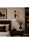 Electrical Installation Wooden Ball Detailed Decorative Wall Sconce with Opal Glass Globe Head