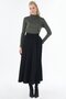 High Waist Pleated Skirt Black