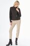Hakim Lapel Collar Plaid Pattern Jacket Brown - 3