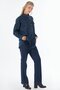Double Pocket High Collar Blouse Navy Blue - 5