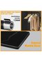 Floor Coat Rack for Home Entryway, Office and Bedroom, Metal Coat Rack with Hooks and Stable Base, L Shaped Coat Hanger Stand for Clothes, Hats and Bags (Black) - 5