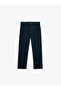 Buttoned Cotton Gabardine Chino School Trousers